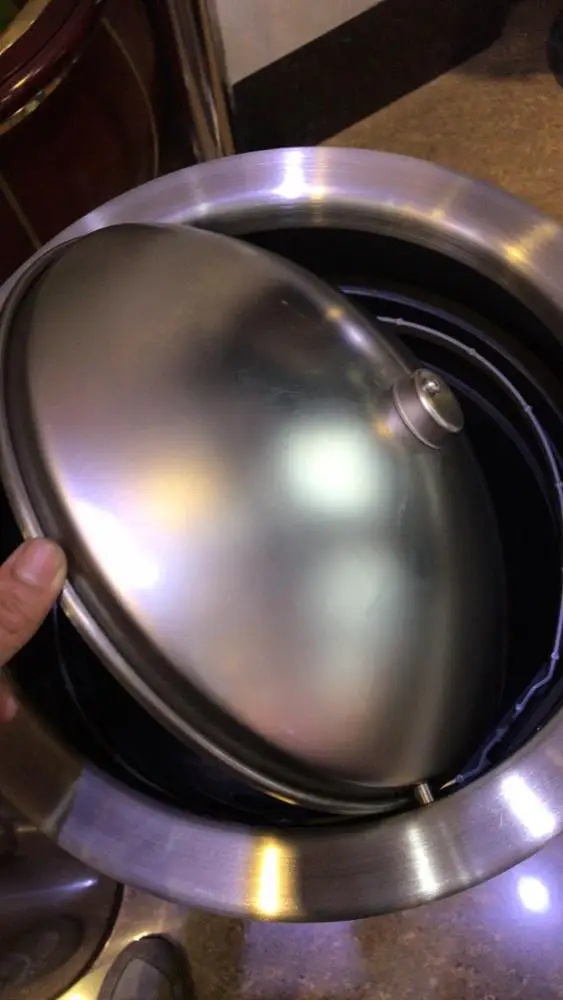 GPX-110T Swing top round 50L stainless steel kitchen paper waste garbage bin