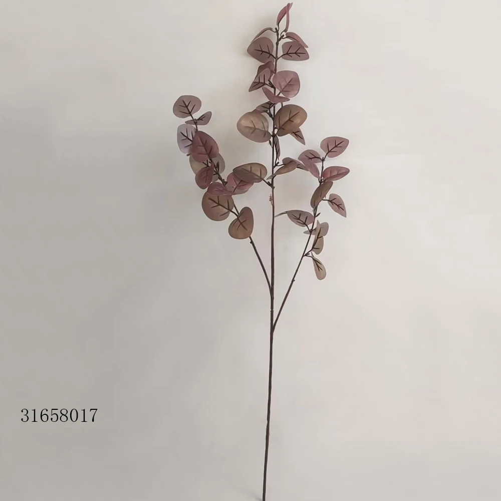 Factory Popular Selling 3D Digital Printing Artificial Fabric Eucalyptus Branch for Wedding Party Indoor Outdoor Home Decoration