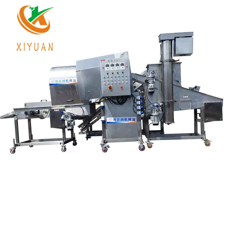 Flour Coating drum battering preduster  type predusting machine flavor coating chicken preduster