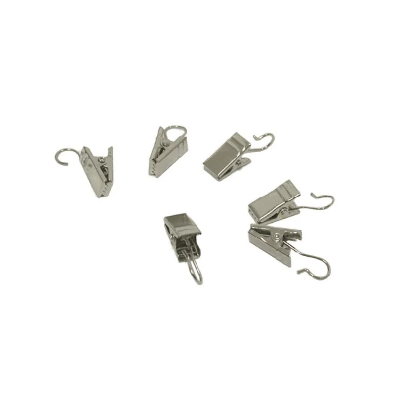 2024 Best New Products Curtain Clips With Hooks Stainless Steel Curtain Hook Strong Window Curtain Rings With Clips