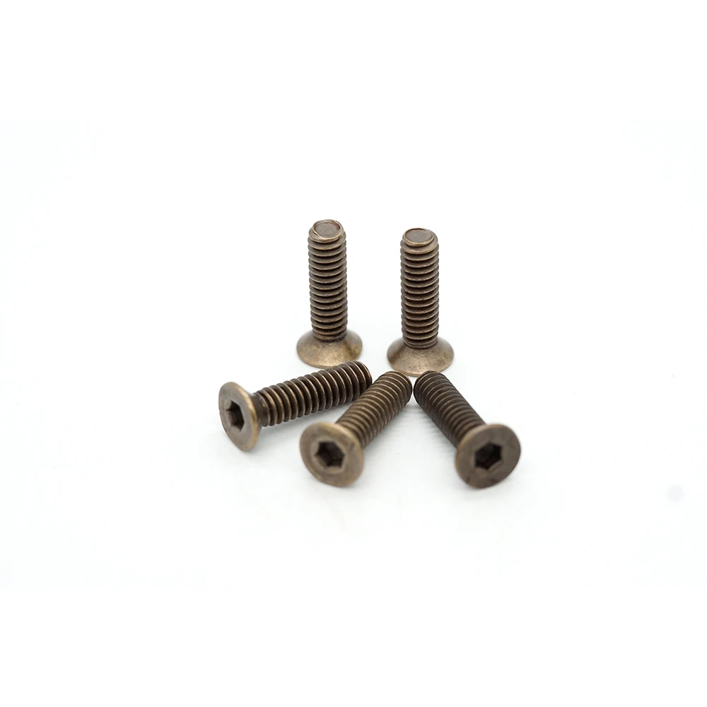 China Screw Fastener A2 70 A4 70 copper-colored Countersunk Hex Socket Screw  Din7991