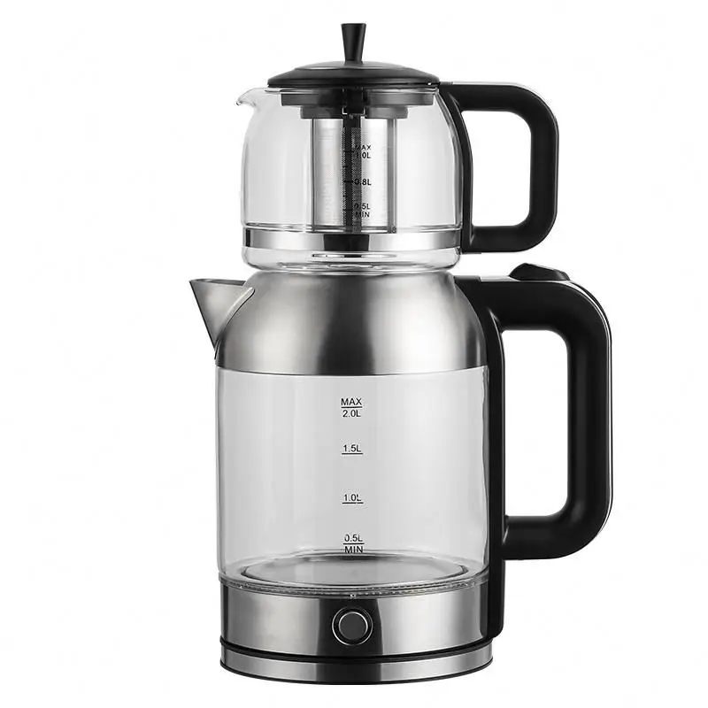 Wholesale factory price 2.5L Digital Glass Electric tea Kettles turkish auto tea maker With Glass Teapot Electric Kettle