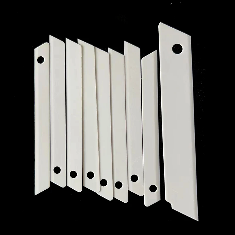 Ceramic Cardboard Utility Knife Blades Zirconia Art Leather Textile Cutting Blade Custom Size Cut Paper box cutter blades