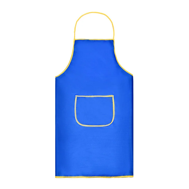 Promotion factory low MOQ direct sales cute style children solid color polyester apron kids aprons