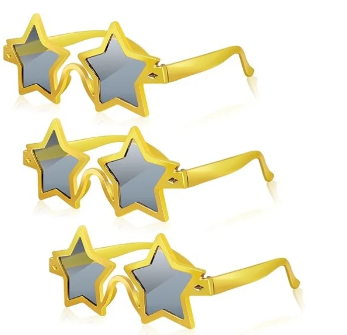 Star Shaped Glasses 70s 80s Retro Fancy Dress Party Sunglasses For Trendy And Fashionable Dance Parties