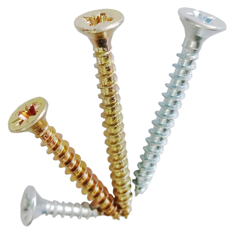 M6 30-150mm Factory price Din countersunk head chipboard screws with nibs under head factory