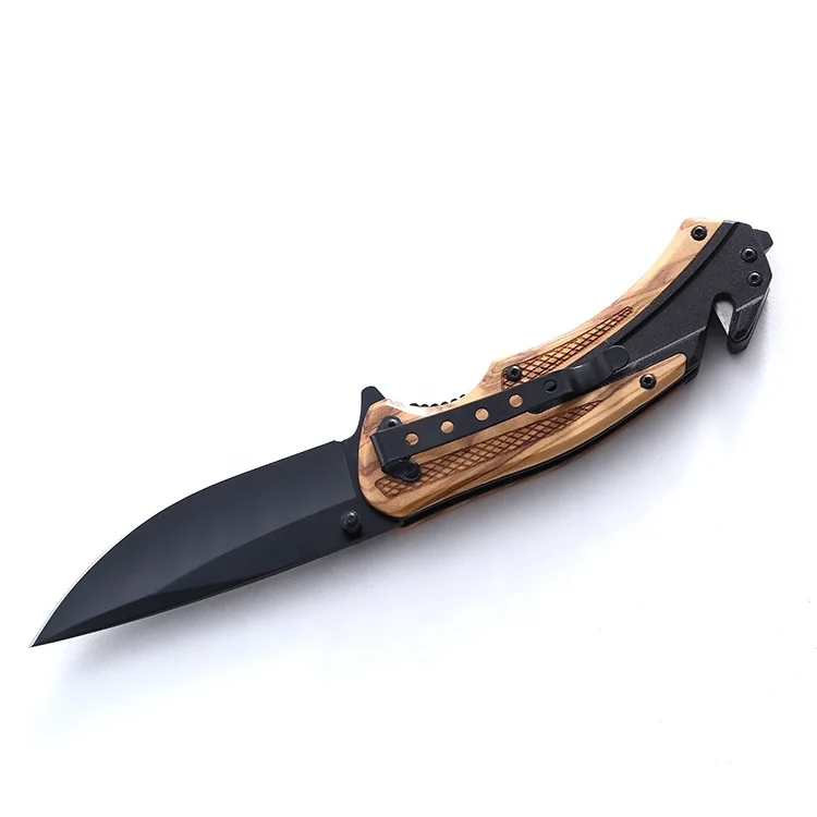 wholesale Zebra wood survival hunting camping bering knife knife
