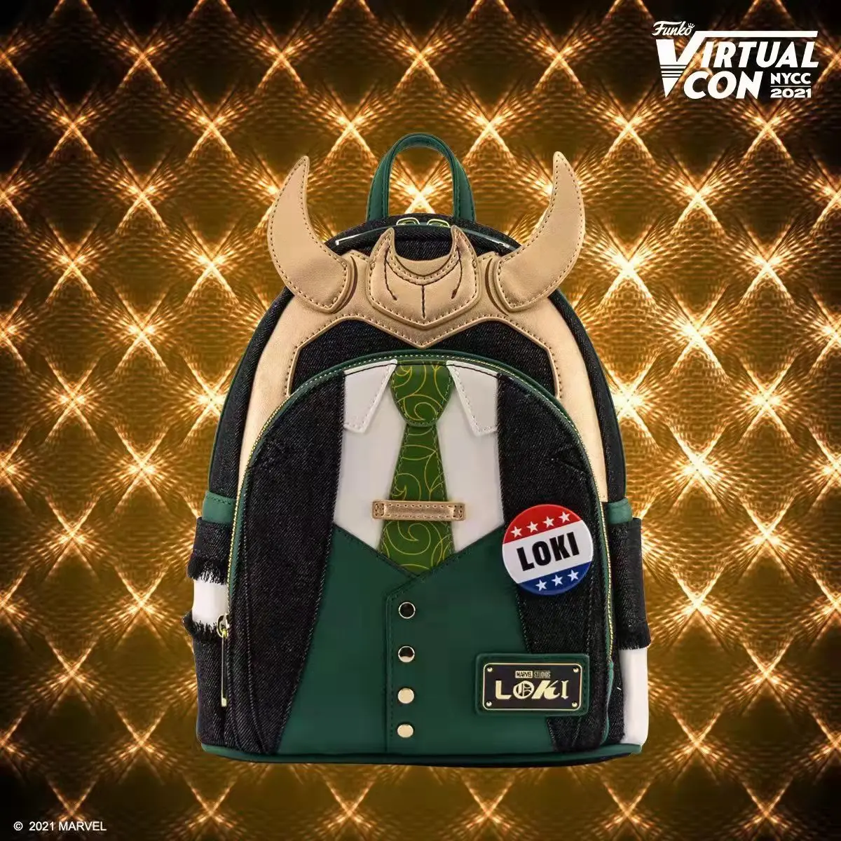 Marvel Marvel Schoolbag Movie and television peripheral Loungefy Loki Bag Backpack Rocky School Bag Backpack for children