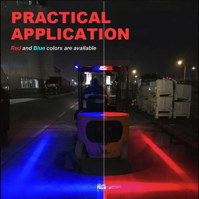 HOT SALE LED Red Stripe Zone Light For Forklift Danger Area Forklift Blue Spot Warning Lamp