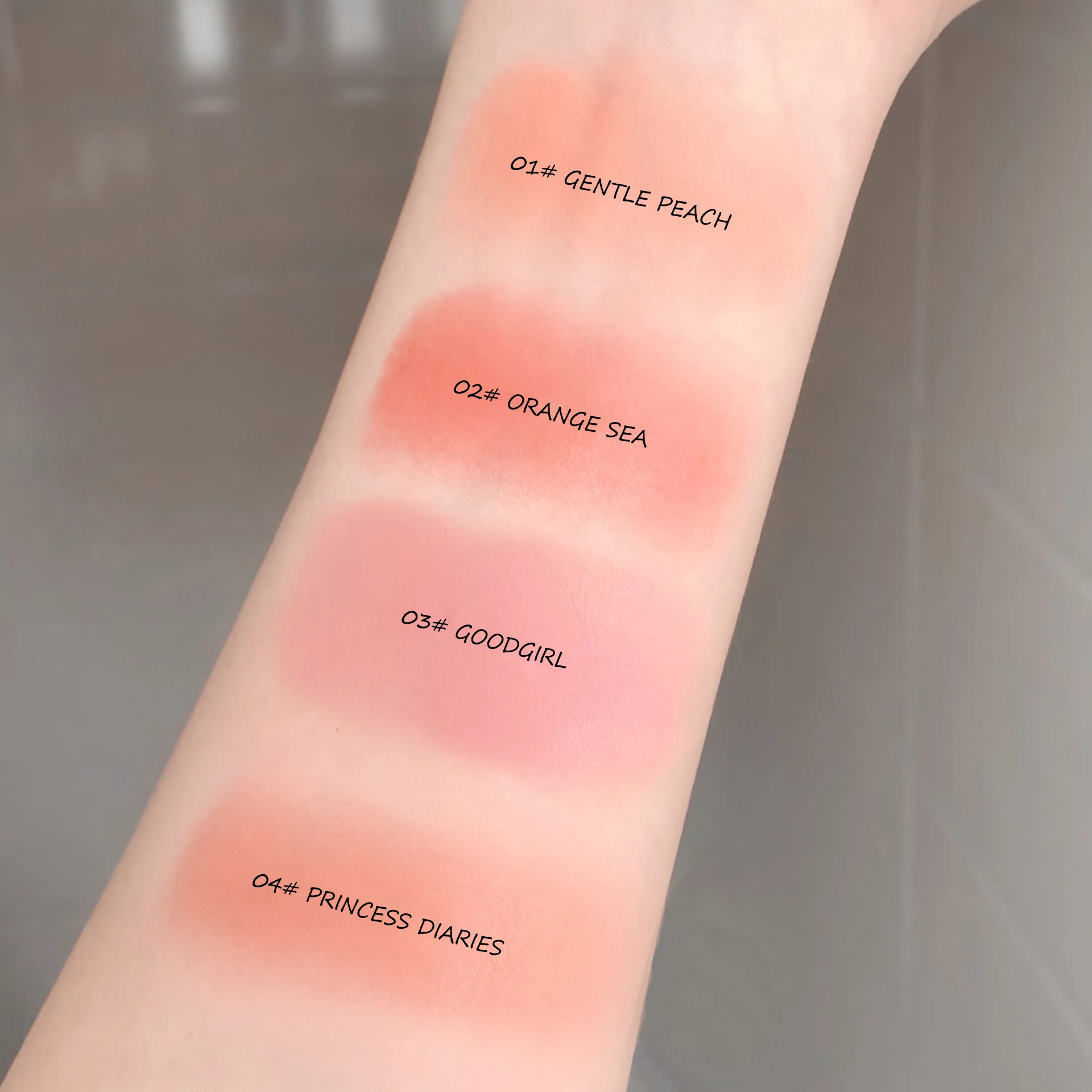 Custom logo Professional three-dimensional relief Fog Color Blush Matte Monochrome Palette Shimmer Brightening Blush palette