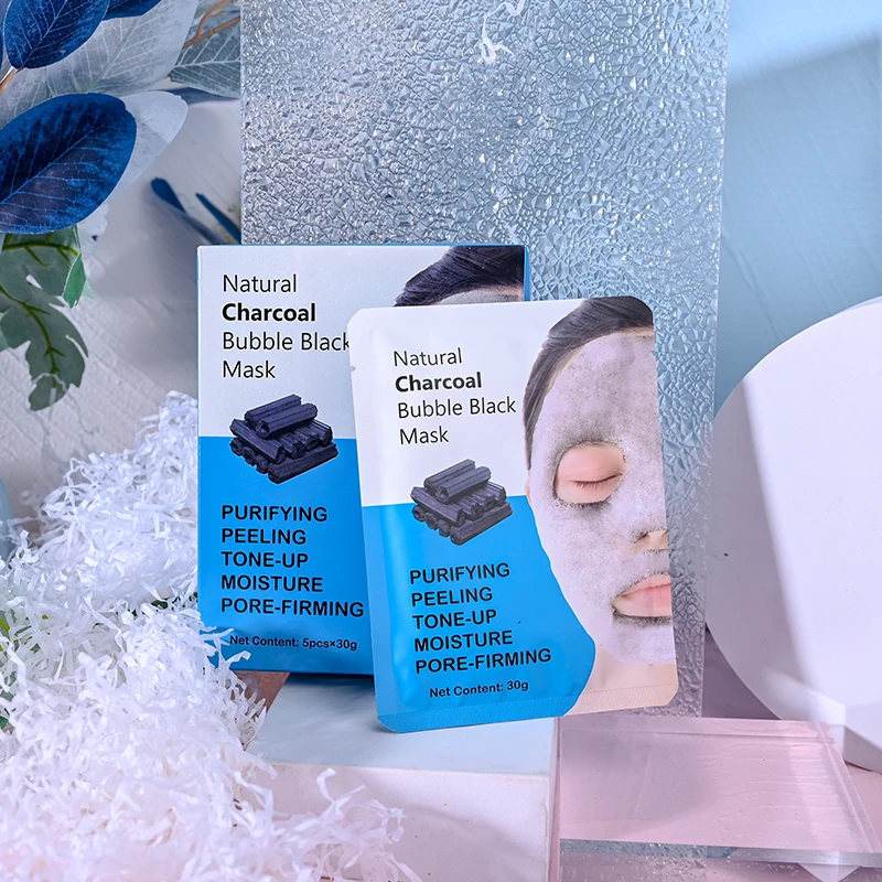 Aixin частной марки OEM глубокое очищение увлажняющая маска для ухода за кожей Гиалуроновая кислота древесного угля Корея чоерная и уход лица Bubble
