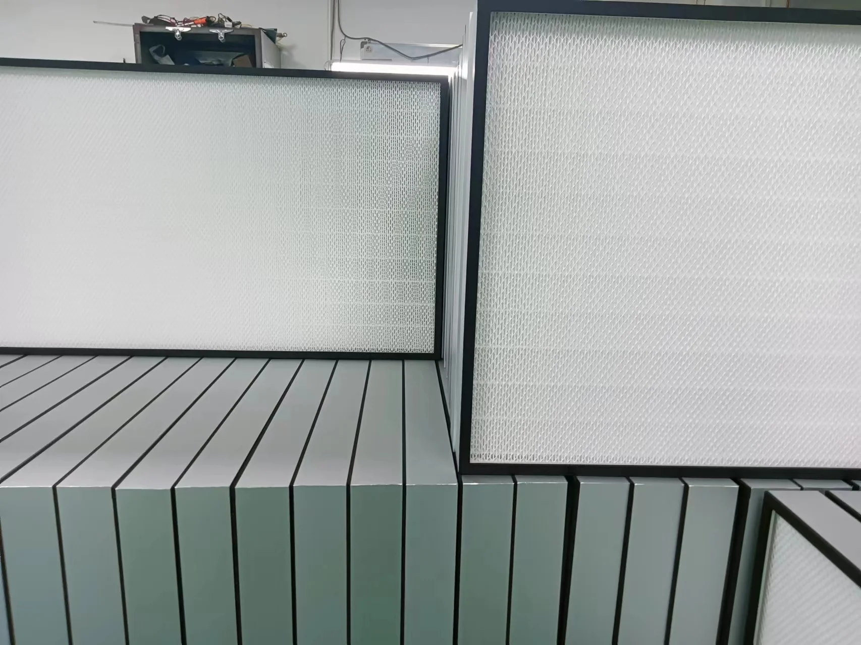 H13 H14 Hepa Filter with aluminum galvanized steel metal frame filter PP fiber glass for FFU laminar flow hood cabinet