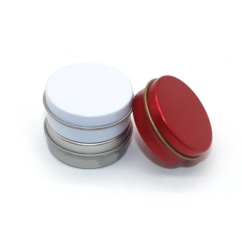 Nice Price Round Lip Balm Tin Cans Cosmetic Sample Containers Empty Metal Tins Storage Travel Tin Jars