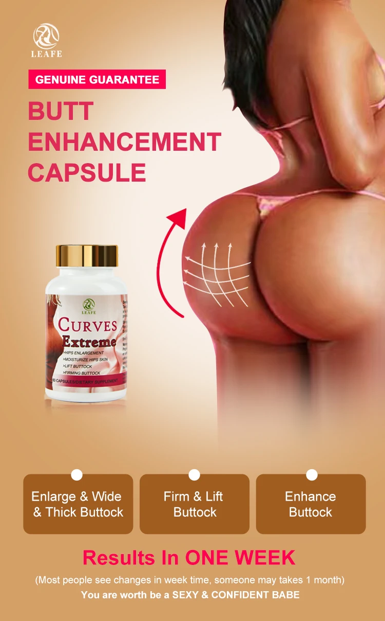 Sexy Black Women Ultimate Maca Pill  For Butt And Hip Enlargement Products Curve Extreme Hips And Butt Enhancement Capsule Pill