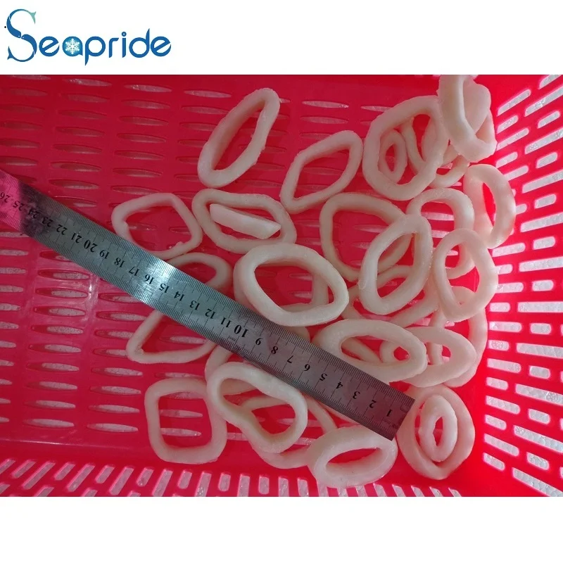 skin off cleaned squid rings frozen