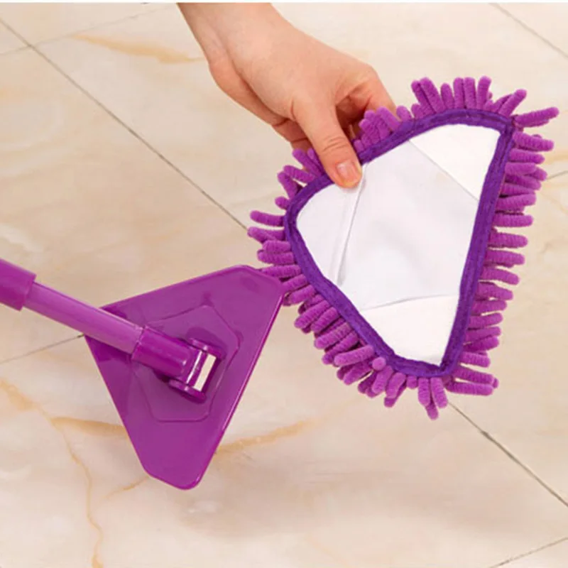 Small Triangle Retractable Mini Mop Ceiling and Wall Cleaning Artifact for Household Tile and Bathroom Cleaning