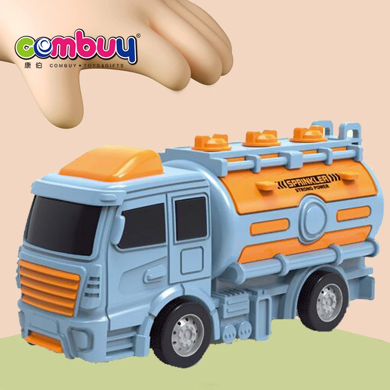 Interactive engineering truck inertia go water tanker press up toys