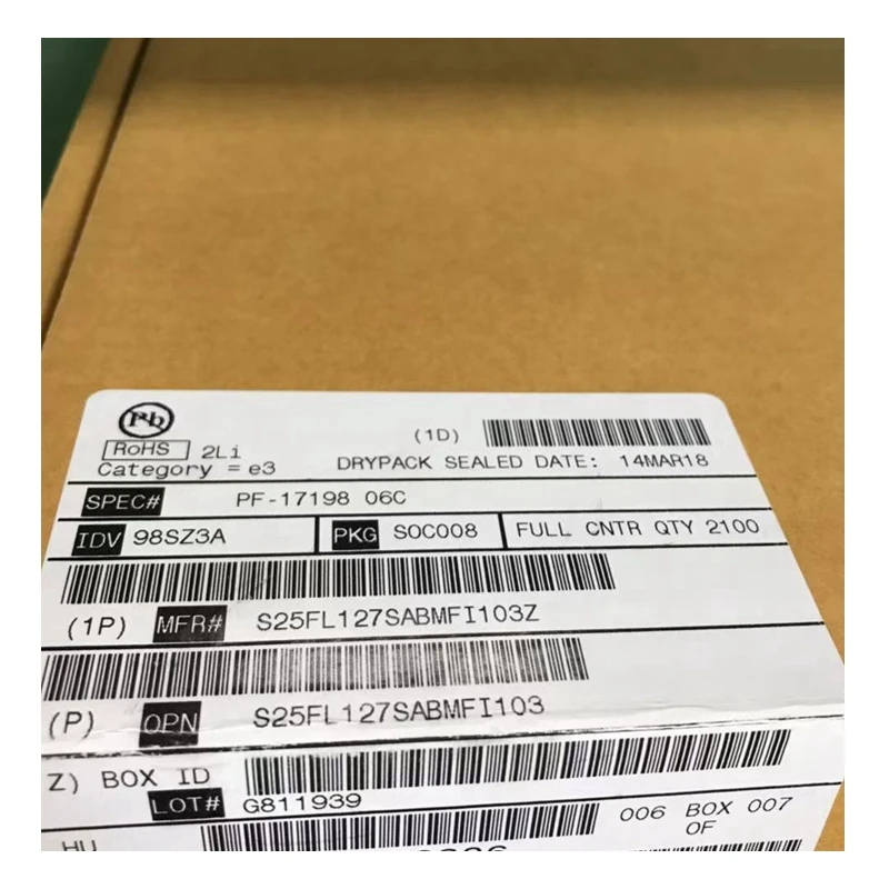 S25FL127SABMFI103 SOP8 интегральная схема IC чип памяти FL127SIF10