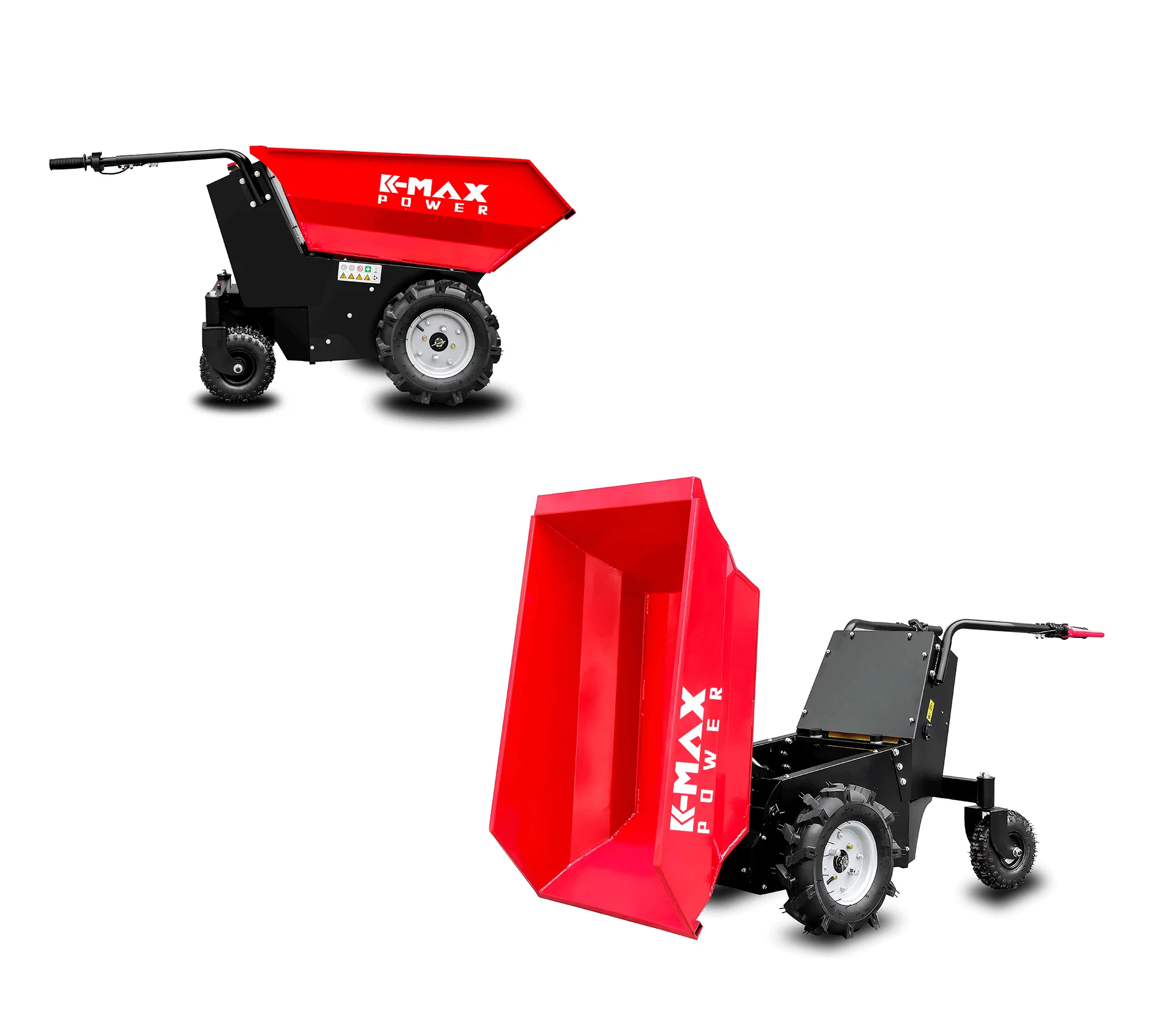 K-maxpower CE Approved 48V 20Ah Electric Powered 500 KG Self Loading Mini Crawler Dumper Machine Small Track Dumpers