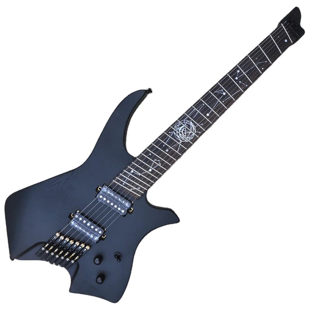 Flyoung Headless faned Electric Guitar 7 Strings Guitar Ebony Fretboard Stringed Instruments