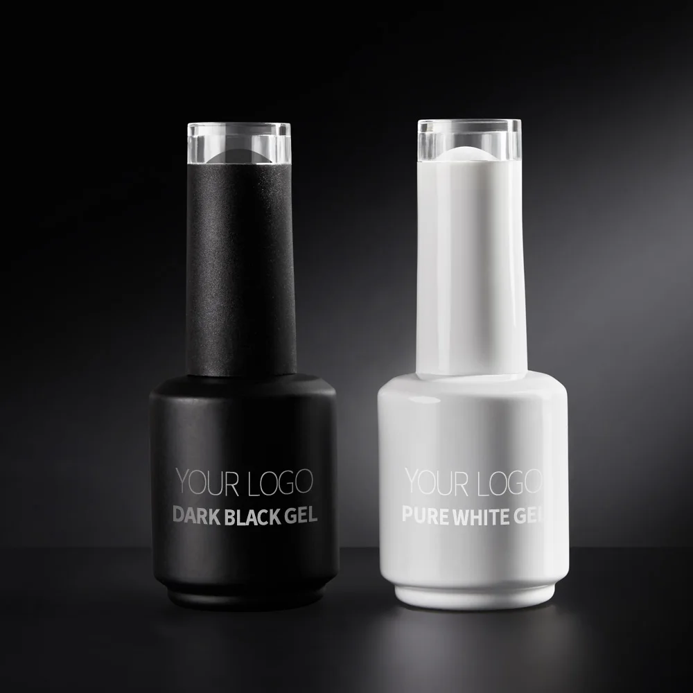 Pure Black Color Easy Apply High Glossy Soak Off UV Gel Polish Art Manicure Salon DIY Factory OEM Nail Supply