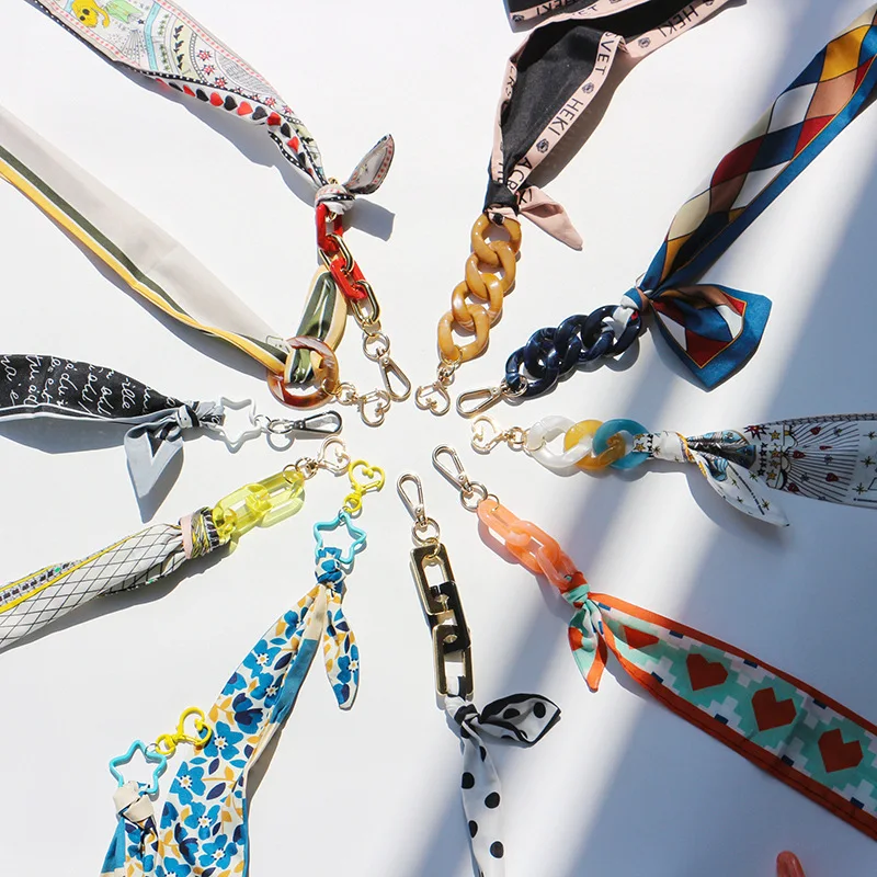 Gattara New Design Acrylic Glasses Silk Ribbon Sunglasses Lanyard Neckband Women Reading Glasses Chain Hanging Neck Rope Eyewear