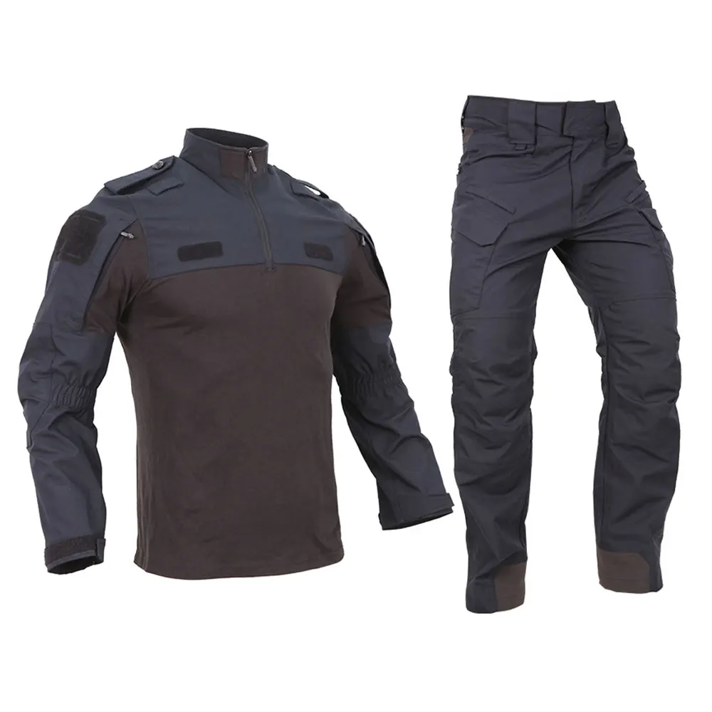 PAZAGUILA Hunting Shirt Pants Set Rip-Stop Combat Frog Suit Blue Tactical Clothing Security Uniform Suit