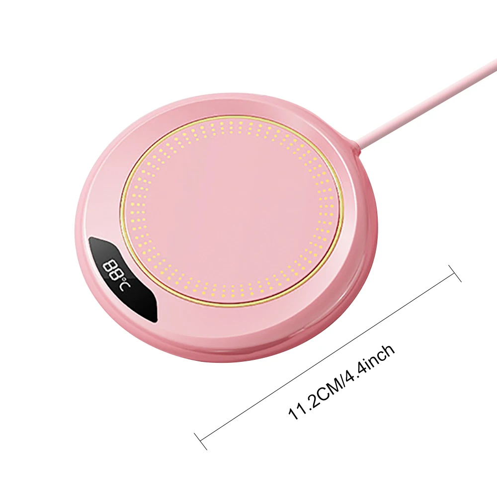 USB Adjustment Temperature Mark Cup Warmer Heating Milk Coffee Mug Mat Smart Electric Heated Coaster