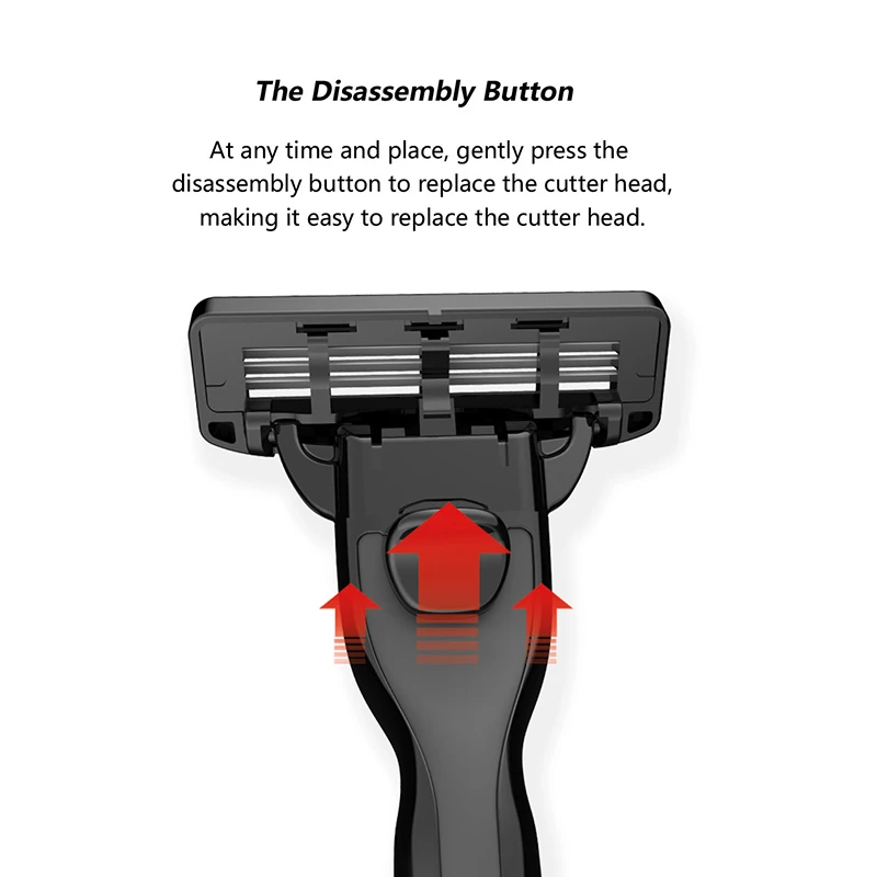 New Best Triple Blade Shaving Razor Rubber Men System Safety Razor