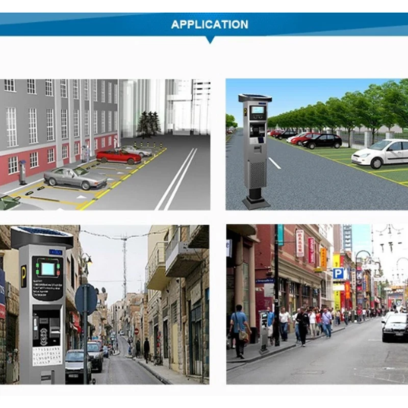 2023 On Street Solar LCD Screen Car Parking Meter For Car Parking System