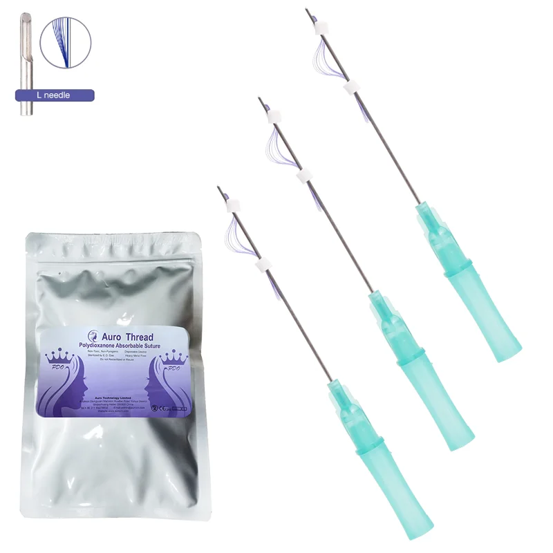 Wholesale absorbable facial use Multi thread 21G 38mm hilos tensores pdo thread face lift with CE certificate