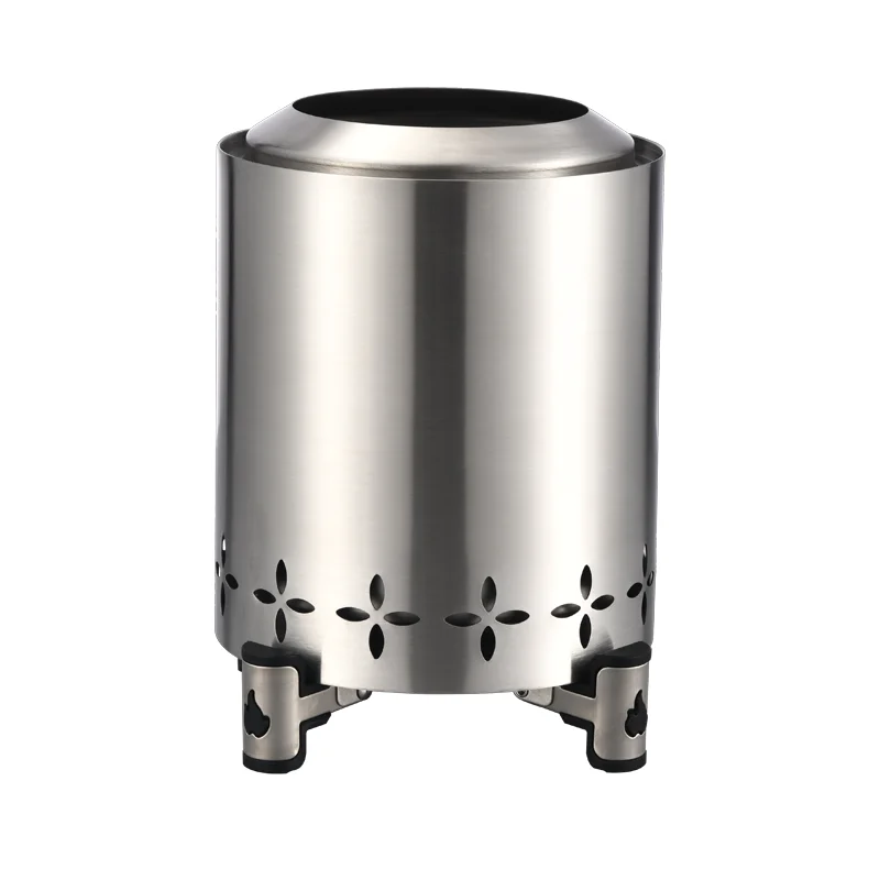 Smokeless Small Firewood Furnace Cooking Mini Stainless Steel Tabletop Fire Pit Outdoor Burning Wood Camp Stove