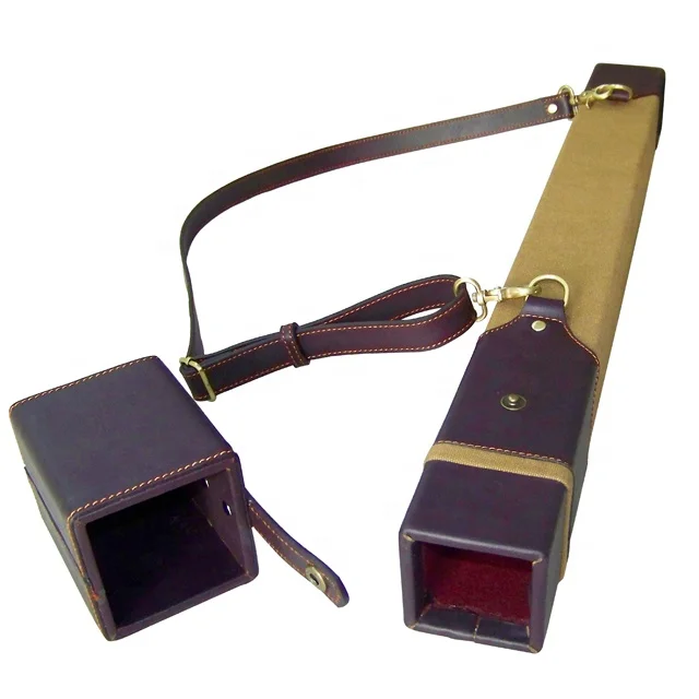 HIBO Premium quality waterproof canvas leather fly fishing rod tube