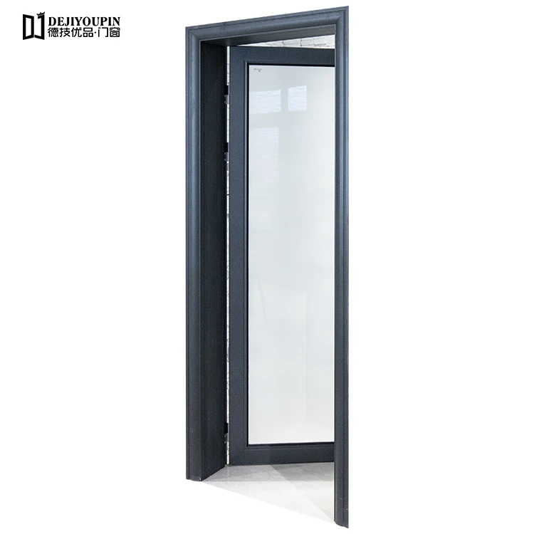 Cheap price modern aluminum toilet bathroom doors with privacy frosted glass