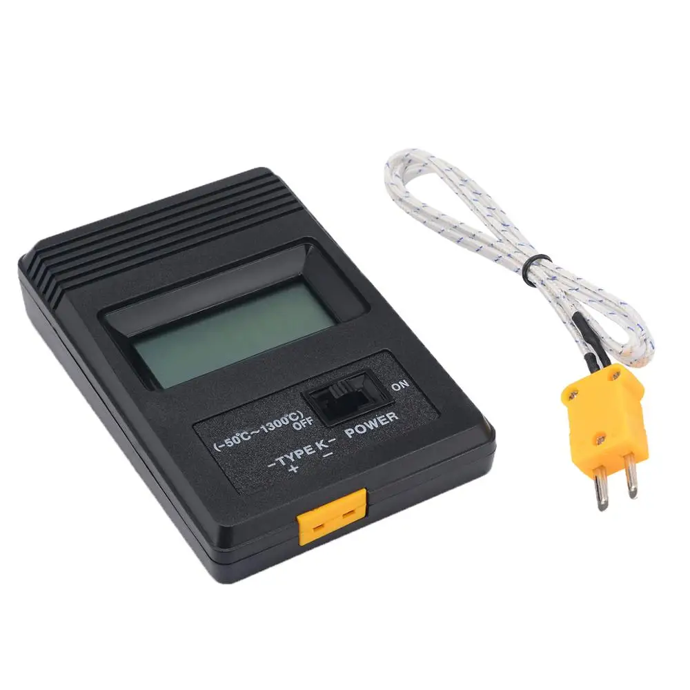 
TM-902C K Type Digital Display Thermometer Meter Single Input + Thermocouple Probe Temperature Range -50 - 300 Degree Celsius 