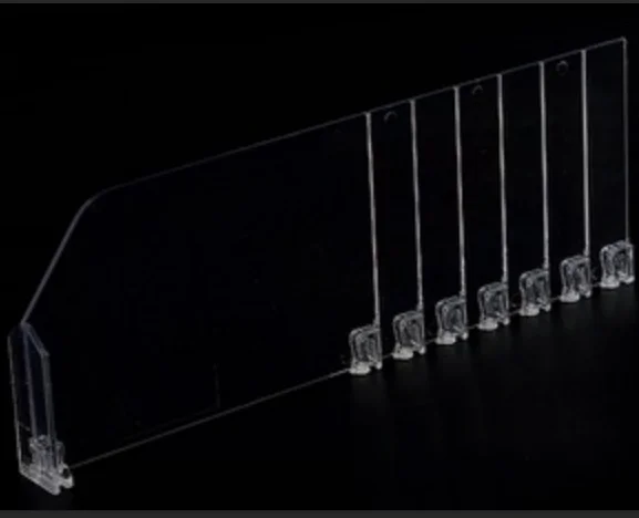 Plastic shelf  divider for supermarket and stores