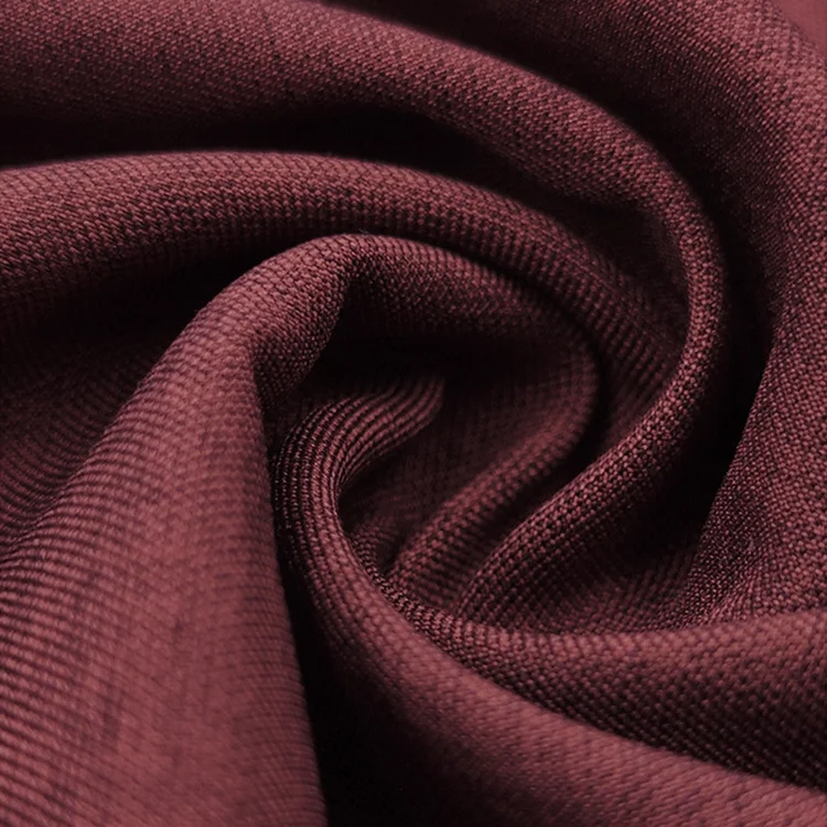 LIGUOTAI Textile crisp Lolis Stretch Polyester Twill Fabric rough linen-like cloth for Pants and suit