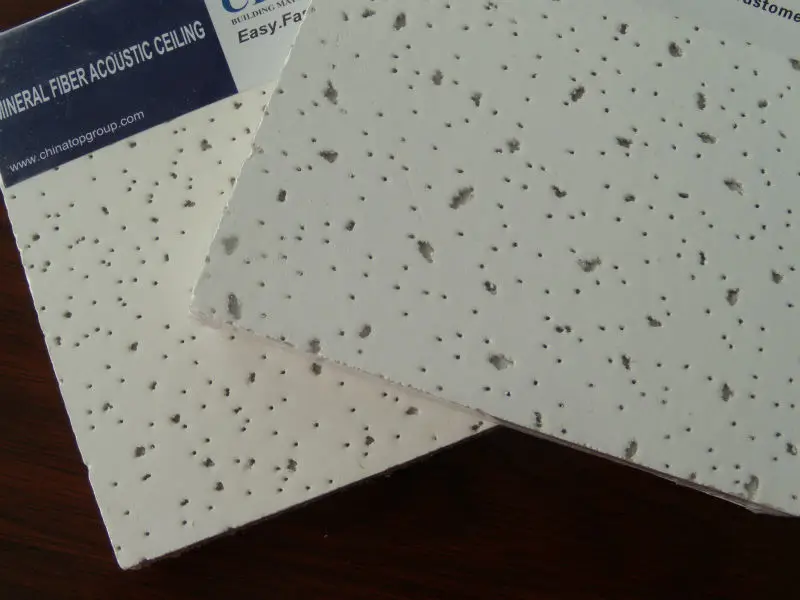 Techos de Fibra Vidrios Acusticos Mineral fiber ceiling board