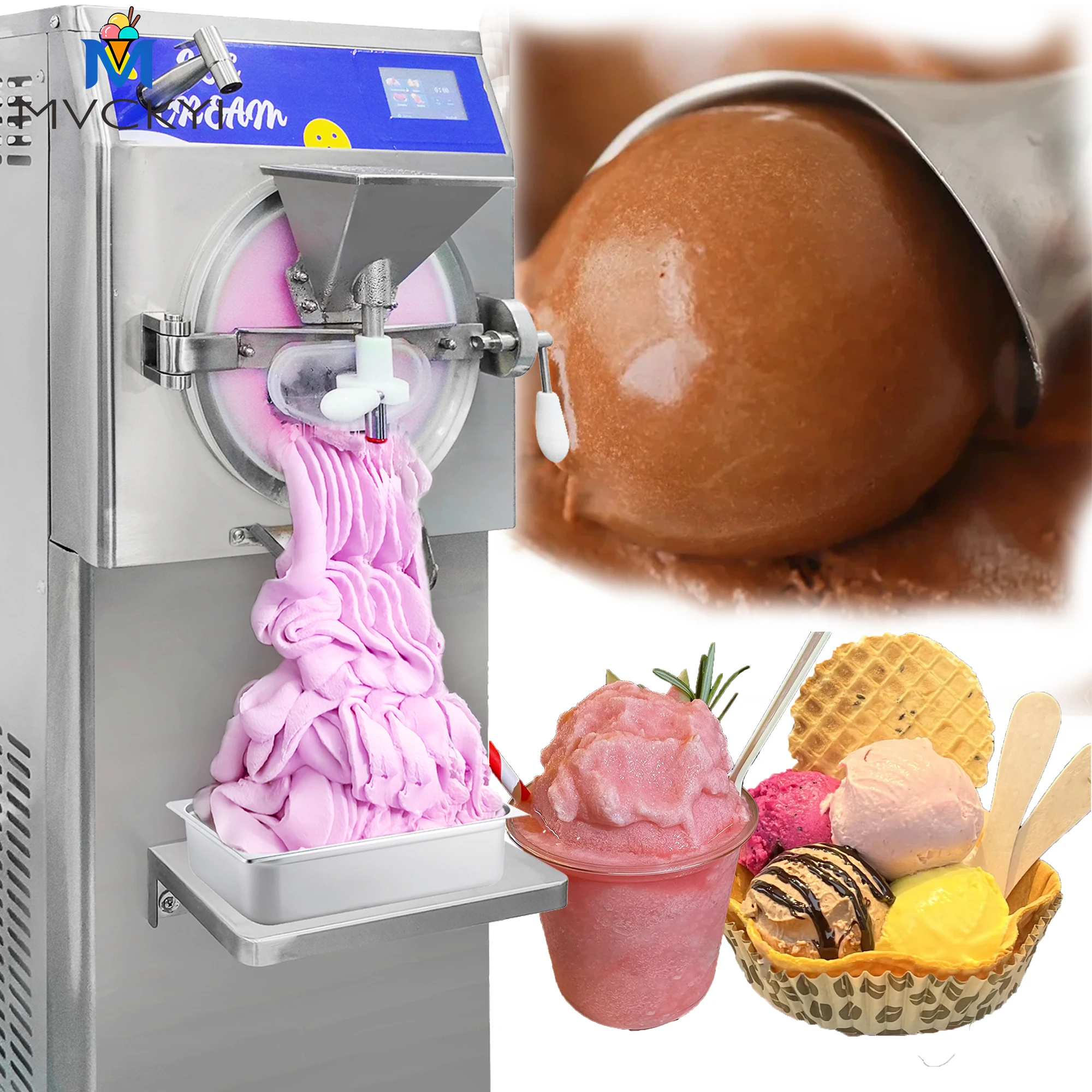 Mvckyi 48L/H Коммерческая Машина Для Мороженого из нержавеющей стали Maquina de helado