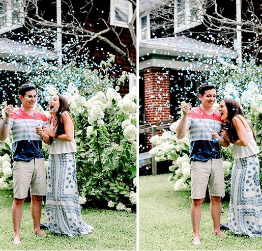 36 Inch Giant Black Gender Reveal Balloon He Or She With Pink Blue Confetti Latex Balloon For Wedding Birthday Party Decorations