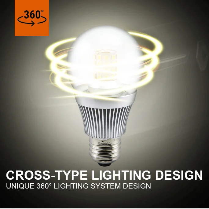 360 degree beam 10-30V 48-60V 85-260V luminous 24V led bulb light 36V high power 7W 9W 12W led solar light bulb