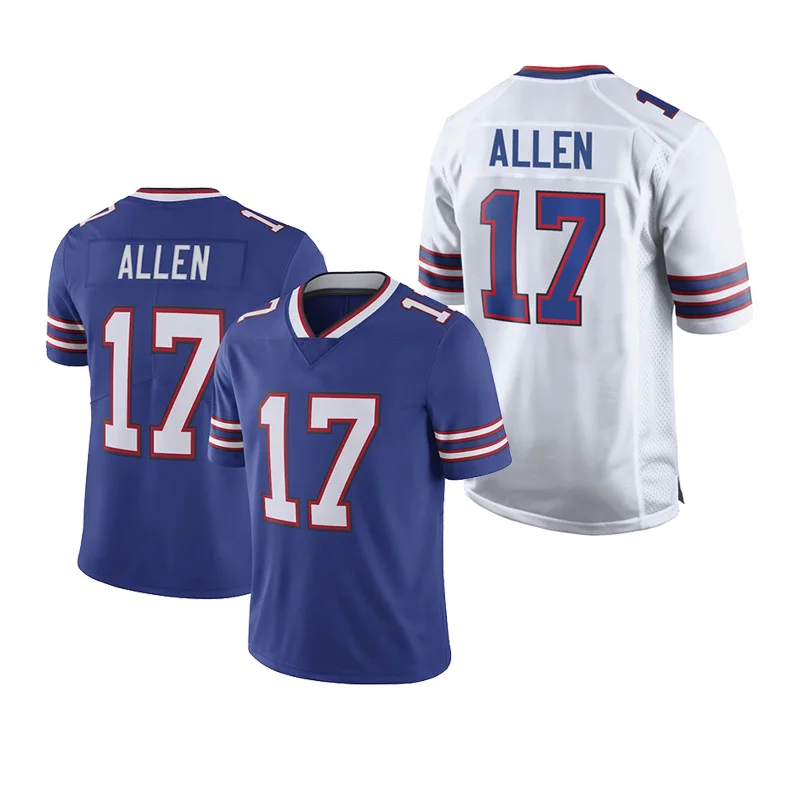 
2019 Hot Sell 17 Josh Allen Custom American Football Jersey Embroidery Logos 