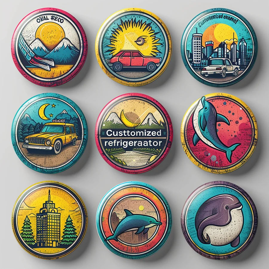 Blank Refrigerator Magnets Wholesale Zinc Alloy Refrigerator Magnet Souvenirs Sublimation Blank Metal Refrigerator Magnets