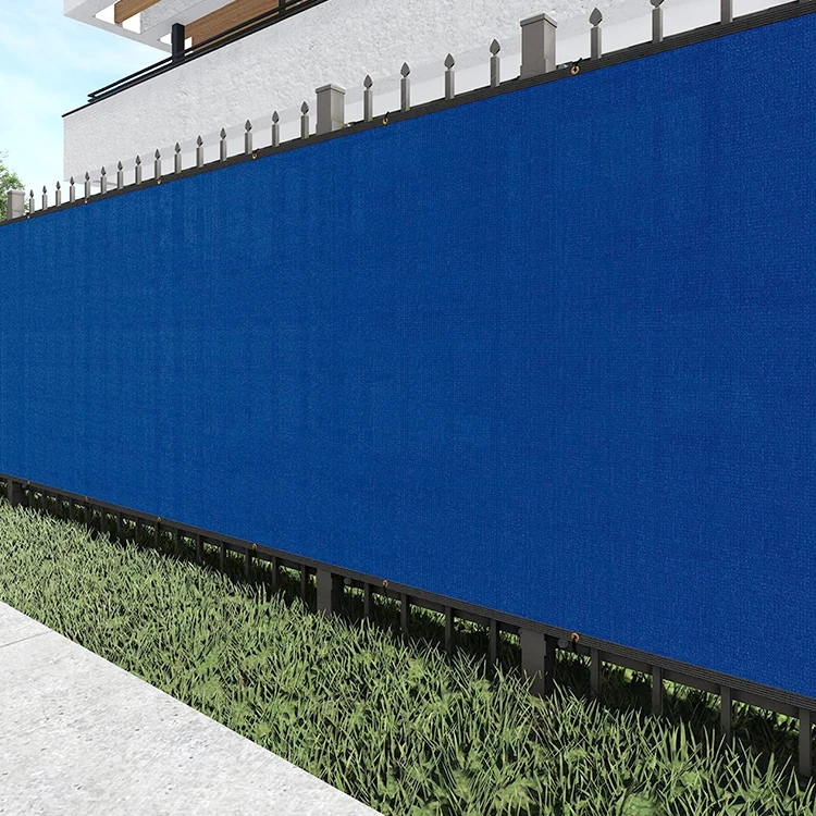 Garden Blue Sun Block Windscreen privacy hdpe fence net balcony screen safety net , private fence screen for balcony