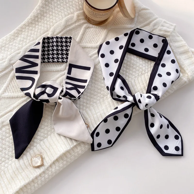 Korean edition decorative scarf is versatile celebrity girl wind senior hair band scarf