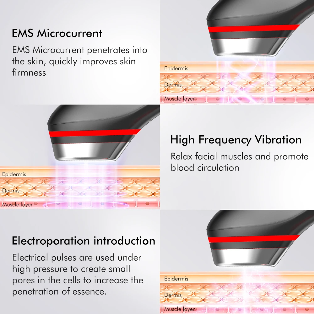 2024 age HFacial Led Red & Blue Acne Spot Treatment Home Use RF Beauty Device Equipment Wand Massager Face Light Therapy Machine