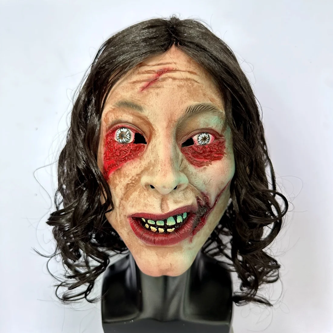 Halloween Scary Face Cover Demon Zombie Disgusting Latex Mask For Halloween Party Props Horror Cosplay