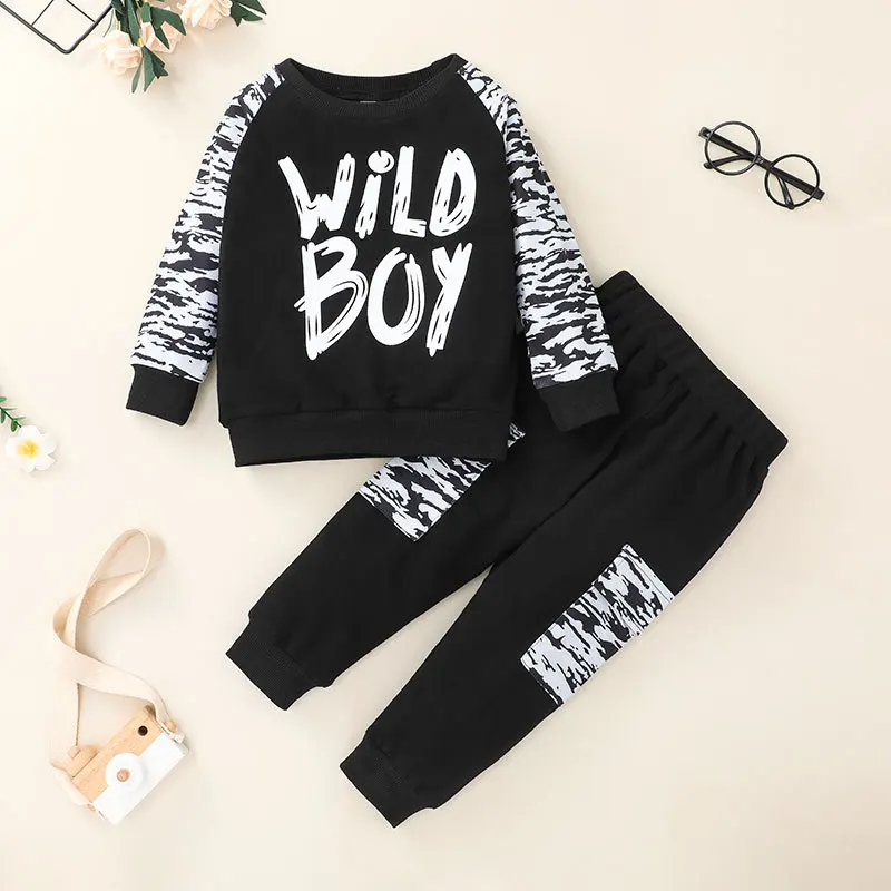 3D pattern children casual boutique clothing set character comfortable traditional kids clothes