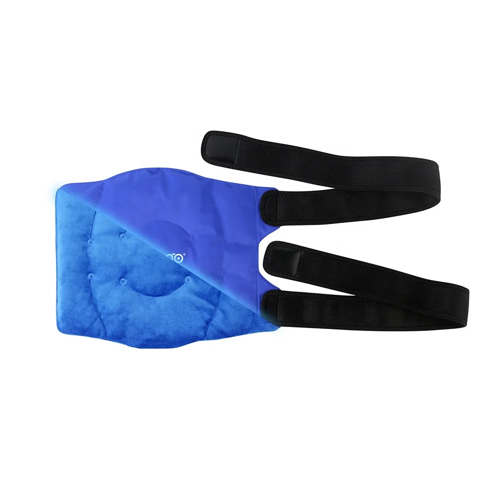 Knee Ice Pack Wrap Hot and Cold Gel Compression Brace Heat Support with Strap for Arthritis Pain