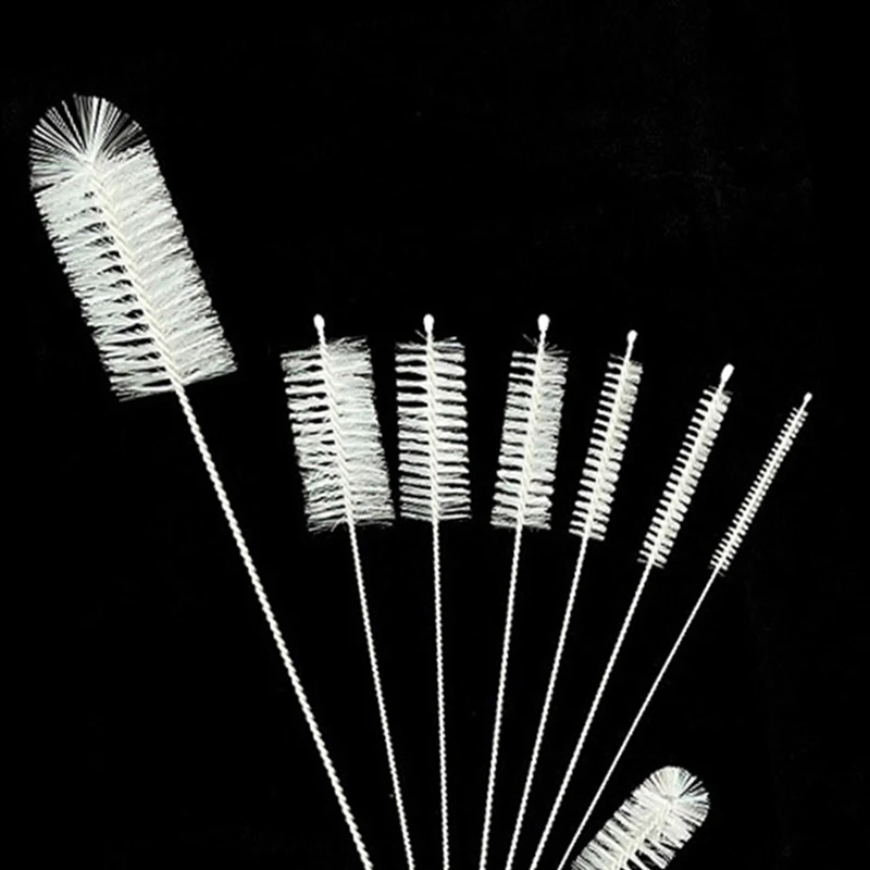 304 Stainless Steel & Nylon Straw Cleaning Brush Wholesale-Baby-Friendly Bottle Washer Brush set 13 IN 1